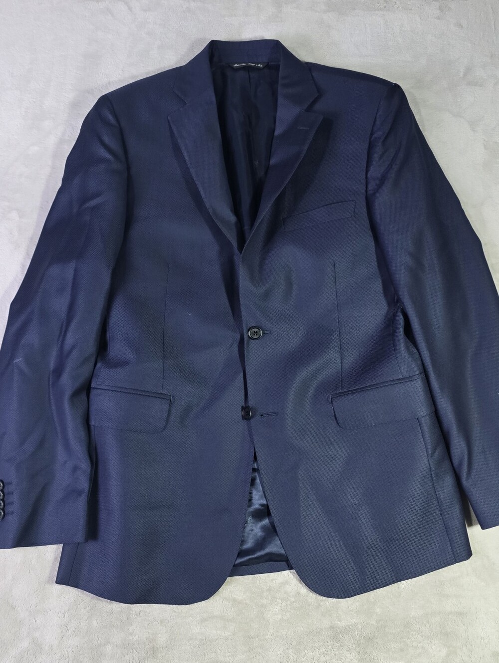 Ermenegildo Zegna Saks Slim Fit Mens 38R Navy Wool Silk Blazer Sport Coat Italy